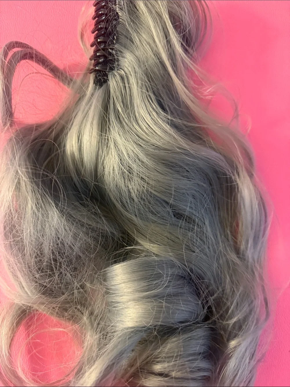Luxury Wavy Hair Extension - Silver Gray